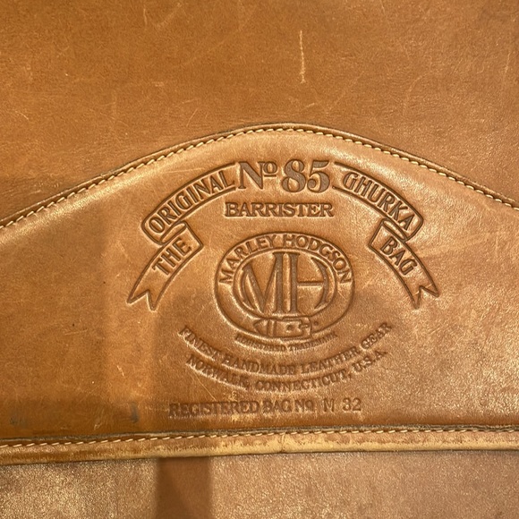 Ghurka beautiful authentic perfectly seasoned leather bag. Barrister No85. - Picture 5 of 6